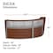 Linea Italia Curved Reception Desk 2 Units, Clear Panel, 124 inW x 49 inD, Cherry ZUC316 - alternate 6